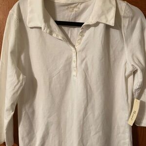 Womens 3/4 sleeve polo